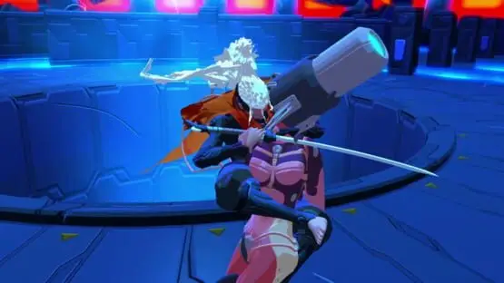 This contains a gameplay image of the game: Screenshot of Furi