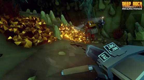 Esto contiene una imagen de juego de: Captura de pantalla de Deep Rock Galactic