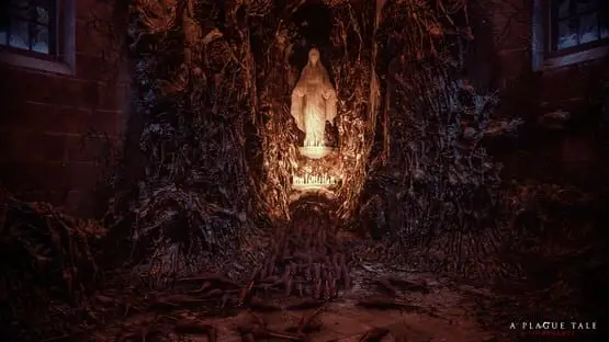 This contains a gameplay image of the game: Screenshot of A Plague Tale: Innocence