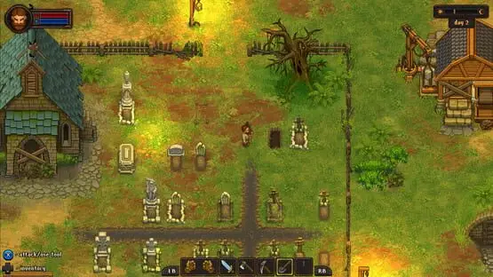 This contains a gameplay image of the game: Screenshot of Graveyard Keeper