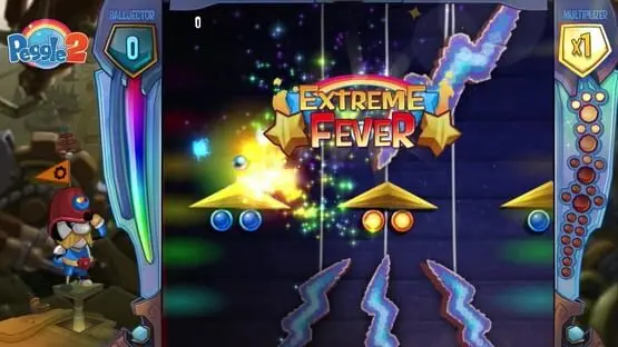 This contains a gameplay image of the game: Screenshot of Peggle 2