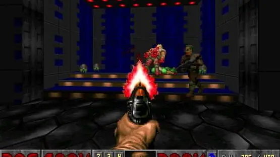 Esto contiene una imagen de juego de: Captura de pantalla de DOOM