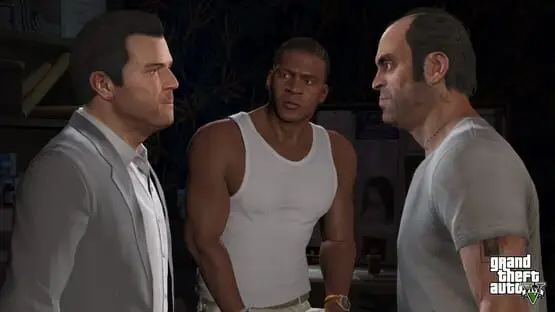 This contains a gameplay image of the game: Screenshot of Grand Theft Auto V