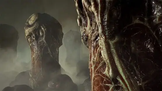 This contains a gameplay image of the game: Screenshot of Scorn