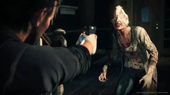 This contains a gameplay image of the game: Screenshot of The Evil Within 2