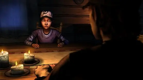 This contains a gameplay image of the game: Screenshot of The Walking Dead: Season Two