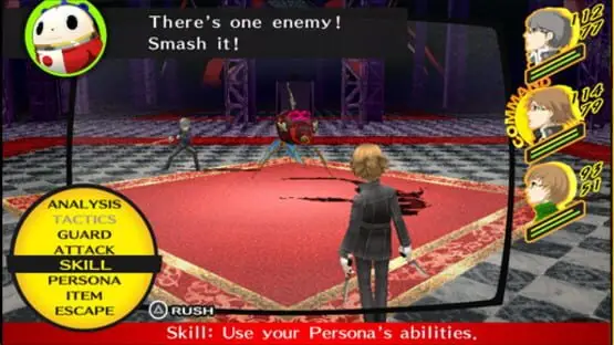 This contains a gameplay image of the game: Screenshot of Persona 4 Golden