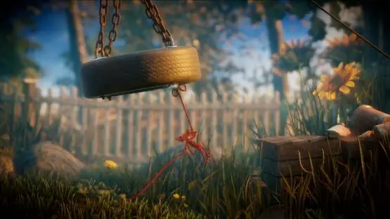 This contains a gameplay image of the game: Screenshot of Unravel