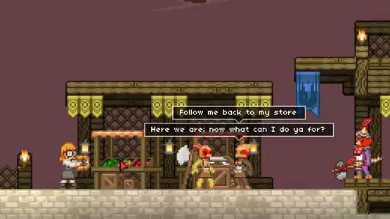 Hier ist ein Gameplay-Bild des Spiels:Screenshot von Starbound