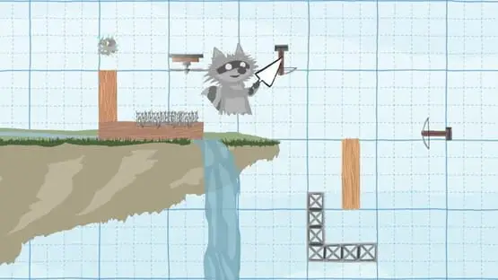 This contains a gameplay image of the game: Screenshot of Ultimate Chicken Horse