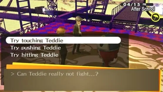 This contains a gameplay image of the game: Screenshot of Persona 4 Golden