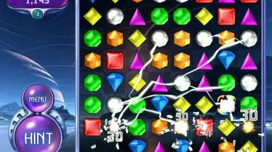 This contains a gameplay image of the game: Screenshot of Bejeweled 2