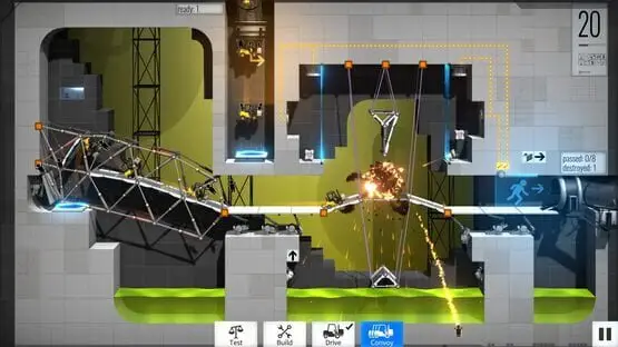 Hier ist ein Gameplay-Bild des Spiels:Screenshot von Bridge Constructor Portal