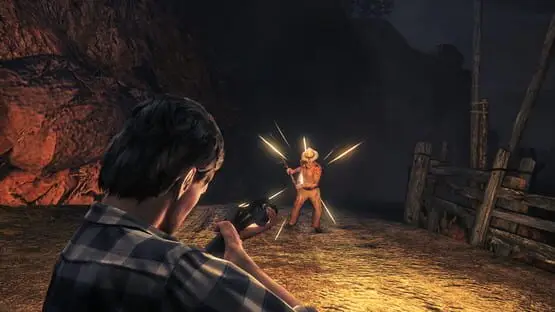 This contains a gameplay image of the game: Screenshot of 5 - Alan Wake's American Nightmare