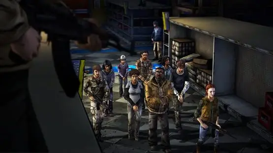 This contains a gameplay image of the game: Screenshot of The Walking Dead: Season Two