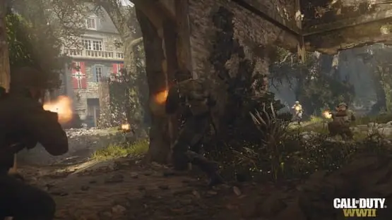 Isso contém uma imagem de jogabilidade do jogo:Captura de tela de Call of Duty: WWII