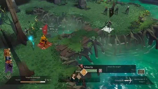 This contains a gameplay image of the game: Screenshot of Massive Chalice