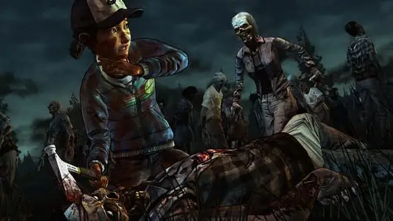This contains a gameplay image of the game: Screenshot of The Walking Dead: Season Two