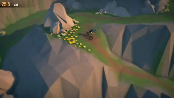 Ceci contient une image de gameplay du jeu : Capture d'écran de 2 - Lonely Mountains: Downhill
