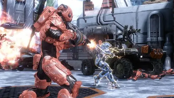 This contains a gameplay image of the game: Screenshot of Halo 4