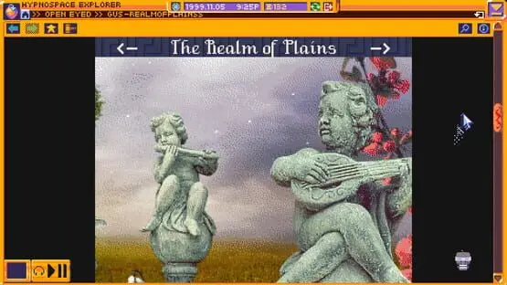 This contains a gameplay image of the game: Screenshot of Hypnospace Outlaw