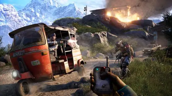 This contains a gameplay image of the game: Screenshot of Far Cry 4