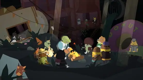 This contains a gameplay image of the game: Screenshot of Donut County