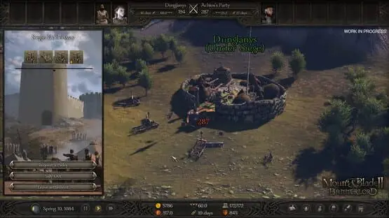 Ceci contient une image de gameplay du jeu : Capture d'écran de Mount & Blade II: Bannerlord