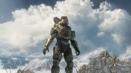 This contains a gameplay image of the game: Screenshot of Halo 4