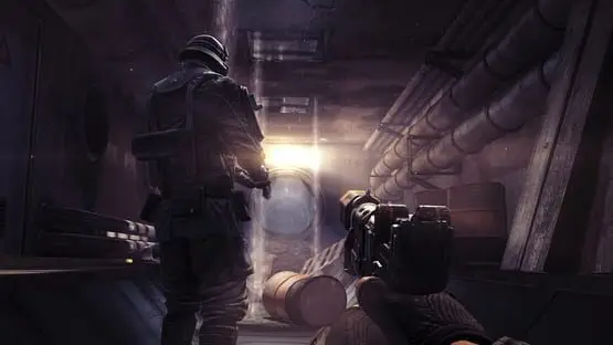 Esto contiene una imagen de juego de: Captura de pantalla de Wolfenstein: The New Order