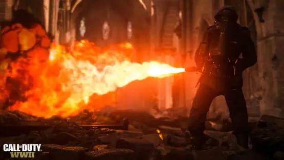 Isso contém uma imagem de jogabilidade do jogo:Captura de tela de Call of Duty: WWII
