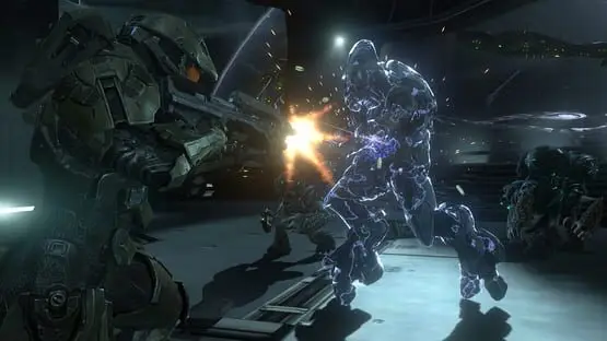 This contains a gameplay image of the game: Screenshot of Halo 4