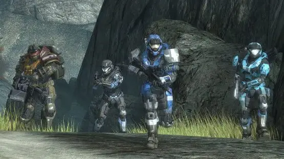 This contains a gameplay image of the game: Screenshot of Halo: Reach