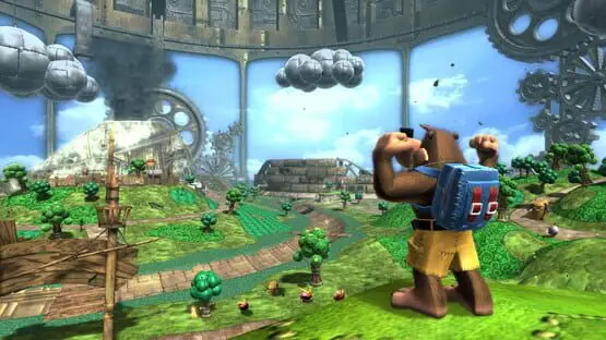 This contains a gameplay image of the game: Screenshot of Banjo-Kazooie: Nuts & Bolts
