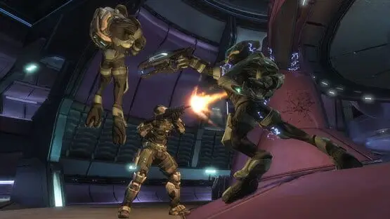 This contains a gameplay image of the game: Screenshot of Halo: Reach