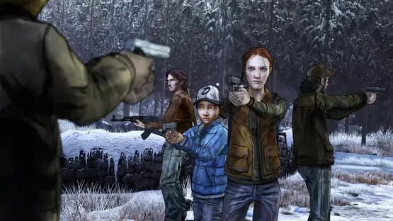 This contains a gameplay image of the game: Screenshot of The Walking Dead: Season Two