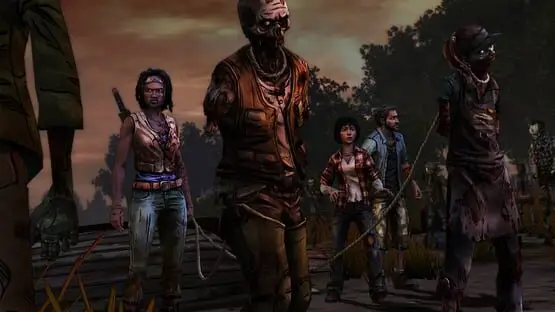 This contains a gameplay image of the game: Screenshot of The Walking Dead: Michonne