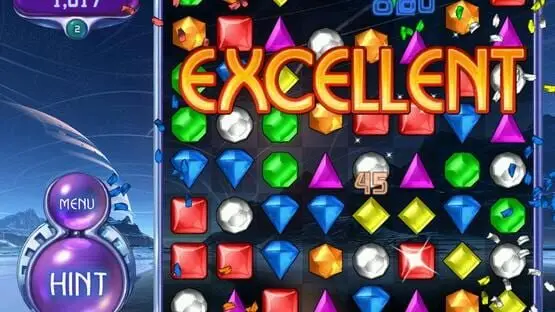 This contains a gameplay image of the game: Screenshot of Bejeweled 2