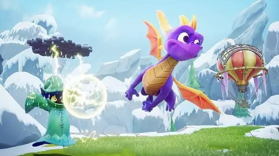 This contains a gameplay image of the game: Screenshot of Spyro Reignited Trilogy