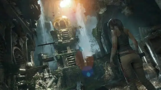 Isso contém uma imagem de jogabilidade do jogo:Captura de tela de Rise of the Tomb Raider