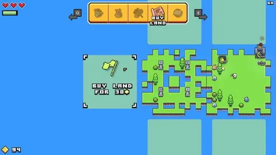 Isso contém uma imagem de jogabilidade do jogo:Captura de tela de Forager