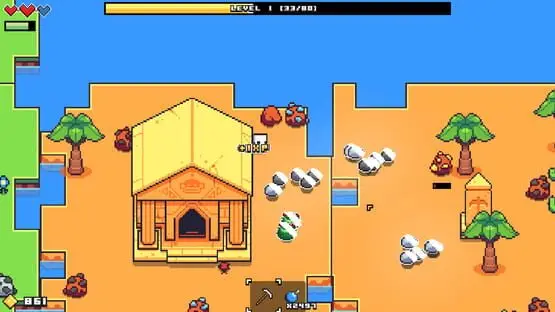 Isso contém uma imagem de jogabilidade do jogo:Captura de tela de Forager