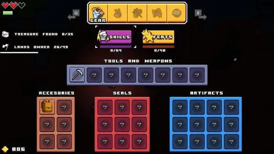 Isso contém uma imagem de jogabilidade do jogo:Captura de tela de Forager