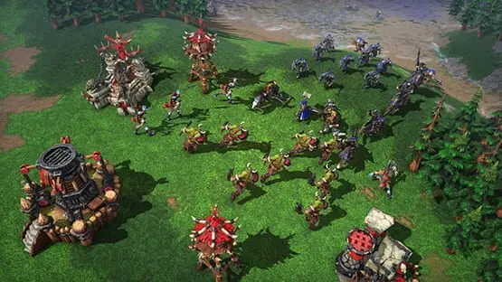 This contains a gameplay image of the game: Screenshot of Warcraft III: Reforged