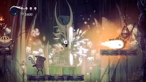 This contains a gameplay image of the game: Screenshot of Hollow Knight: Voidheart Edition