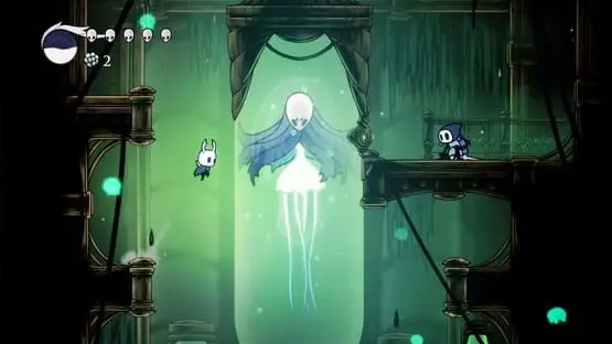 This contains a gameplay image of the game: Screenshot of Hollow Knight: Voidheart Edition