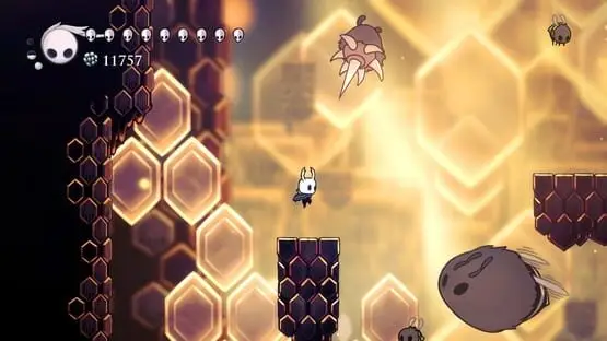 This contains a gameplay image of the game: Screenshot of Hollow Knight: Voidheart Edition