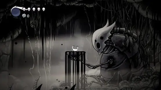 This contains a gameplay image of the game: Screenshot of Hollow Knight: Voidheart Edition