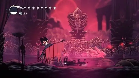 This contains a gameplay image of the game: Screenshot of Hollow Knight: Voidheart Edition