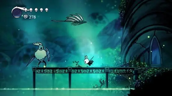 This contains a gameplay image of the game: Screenshot of Hollow Knight: Voidheart Edition
